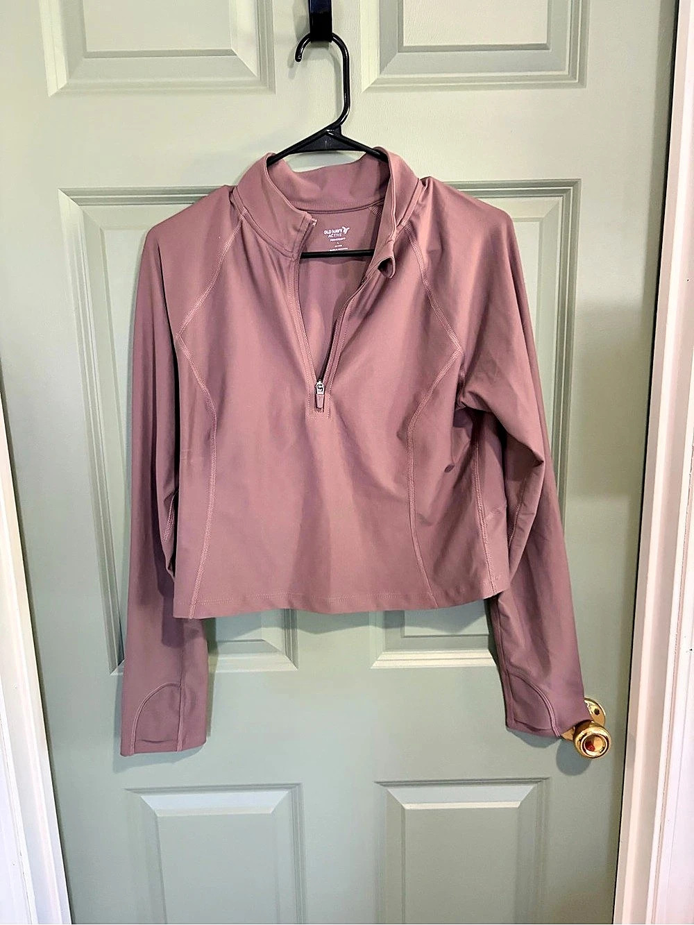 Old Navy PowerSoft Cropped Quarter-Zip Performance Top large